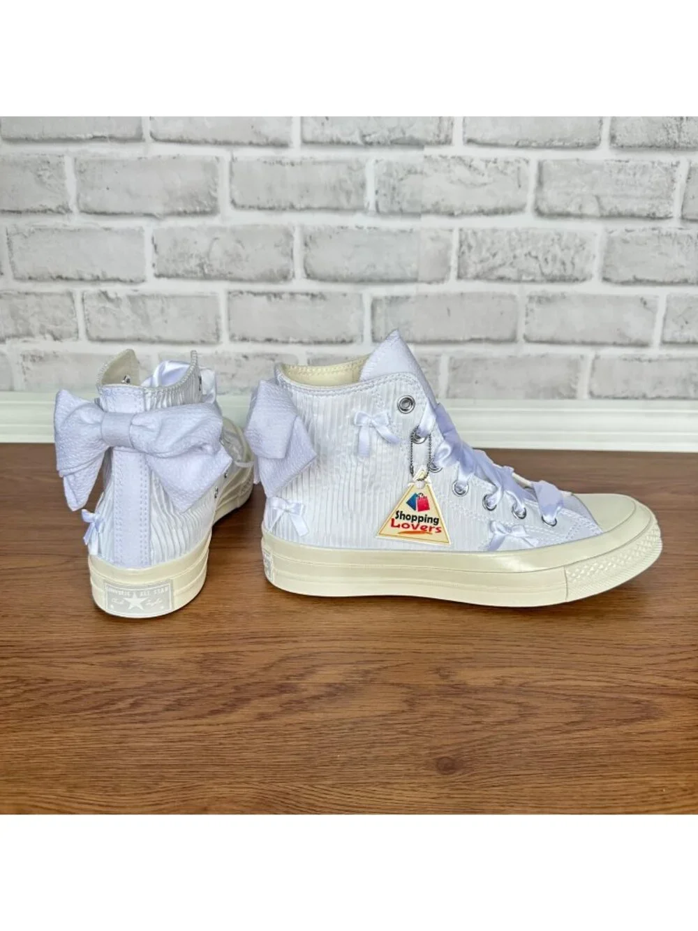 ⭐Rare Converse Chuck 70 Hi Bow Pleated 7 Men Shoes Elegant Sneaker White A15191C